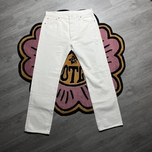 Levi's Strauss Lote 501 '93 Jeans Denim Pierna Recta Talla 36x34 Blanco Nuevo Con Etiquetas - Imagen 1 de 8