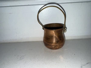Vintage Copper Cauldron Pot Miniature. Made In Italy - Picture 1 of 6