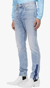 Calvin Klein Men’s Skinny Fit Fashion Jeans Appache Zipper Blue 32x32 - Picture 1 of 7
