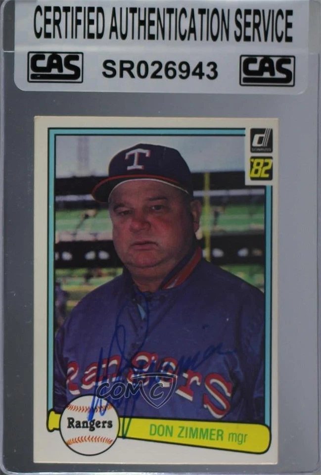CAS Certified 1982 Donruss Don Zimmer #195 Sealed Auto - Image 1 of 2