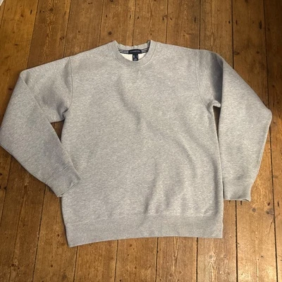 Lands' End Men's Grey Marl Cotton BlendCrew Neck  Sweatshirt Large - Image 1 of 4