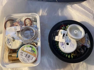BOx Full of Beads and Beading Supplies Large Lot Wire Strung and Loose beads etc - Picture 1 of 11