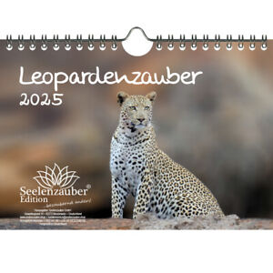 Leopardenzauber DIN A5 Kalender für 2025 Leopard Raubkatze - Seelenzauber