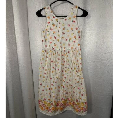 De Colección Laura Ashley Madre e Niño Algodón Floral Sin Mangas Solero Blanco Niñas M Foto 1 de 4