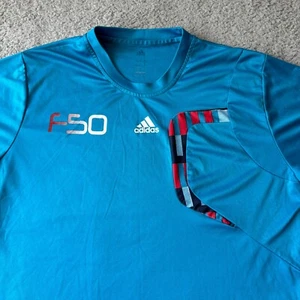 Adidas Shirt Boys Extra Large Blue Athletic Top Climacool Predator F50 Soccer - Picture 1 of 12