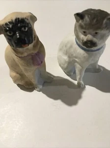 Antique Pair English Porcelain Dogs Figurine’s - Picture 1 of 13