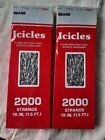 Sears Icicles 2 Packages 2000 Strands Each Vintage Christmas Tree Trimming