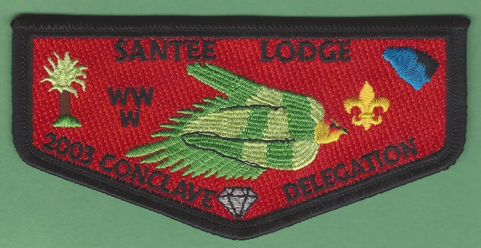 SANTEE LODGE 188 CALIFORNIA 2003 CONCLAVE DELEGATION BOY SCOUT OA FLAP PATCH S20 - Image 1 of 1