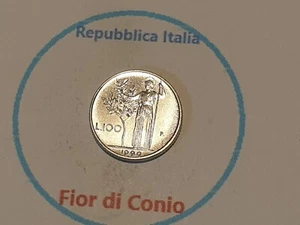 Italienische Republik 100 Lire Minerva 2. Typ Italien 1990 FDC 99 geschlossen - Bild 1 von 4