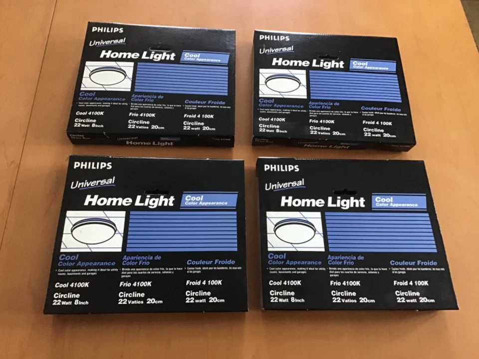 Lot of 4 Philips 8" Circline, 22 Watt, FC 8T9, Cool White Light BULB, 4100K - Image 1 of 4