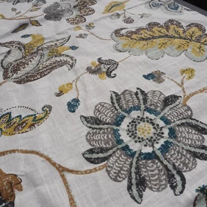 ROBERT ALLEN 2012 Tessuto 55" BTY BTHY Botanica Tappezzeria Drappeggio Tessuto Lino - Foto 1 di 6