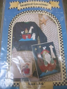 NOAH'S ARK APPLIQUE Sew PATTERN Gift Bag Wall QUILT Shirt DESIGN - Picture 1 of 1