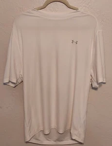 Herren Under Armour Loose Heat Gear Weiß Kurzarm Shirt Größe Medium - Bild 1 von 1