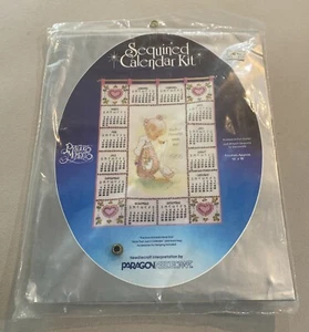 Vintage 1986 Precious Moments Sequined Calendar Kit 14”x18” Paragon - Picture 1 of 6