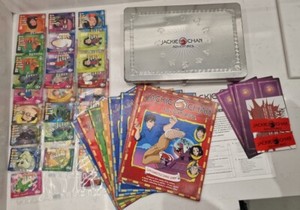 Jackie Chan Adventures Trading Cards + Collectors Tin + Talismans Magazines
