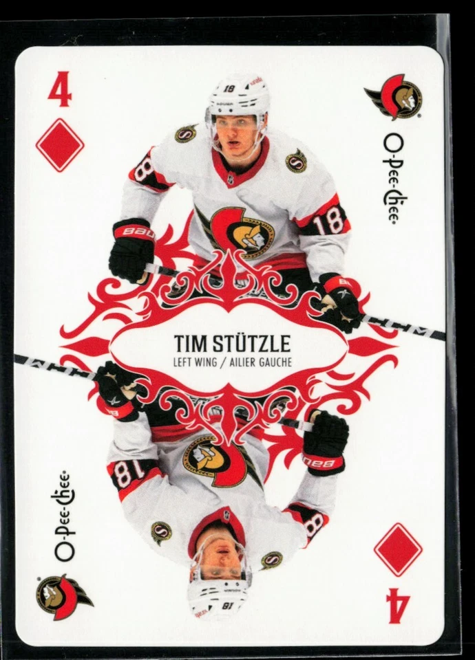 2023-24 O-Pee-Chee Playing Cards Tim Stutzle #4D - Image 1 of 2