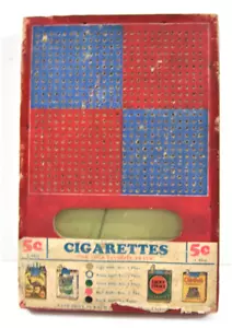 Vintage 1921 Löwe Kugel Farbe Kugeln 5 Ct Zigarette Stanzbrett Glücksspiel ungewöhnlich - Bild 1 von 7