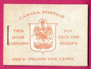 CANADA 1953 - ENGLISH - 25c Stapled Booklet - 6 x 4c Violet - Complete MNH - Picture 1 of 2