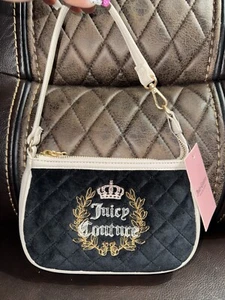 Juicy Couture Royal Couture Mini Wristlet Liquorice Purse - Picture 1 of 5