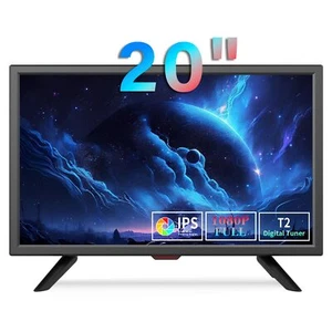 20 Zoll Freeview LED-Fernseher integrierter digitaler DVB-T2 TV-Tuner AV-Eing... - Afbeelding 1 van 4