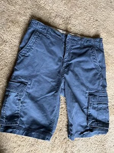 gap boys cargo shorts Sz 14 Husky Light Navy Blue  - Picture 1 of 9