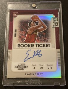21-22 Panini Contenders Optic Evan Mobley Rookie Ticket OnCard Car Silver Prizm