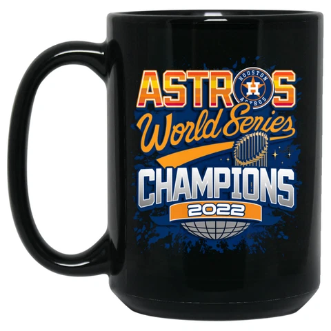 2022 World Series Champions Houston Astros v5 Black 15 oz Ceramic Coffee Mug Cup Cover