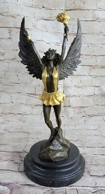 Moreau Atemberaubend Angel Hot Guss Damen Mystisch Messingskulptur Kunstwerk - Bild 1 von 4