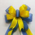 Ukriane Support Yellow and Blue Satin Wreath Bow