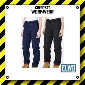 ELWD | Elwood Workwear | WOMEN'S BASIC WORK PANTS (Navy, Khaki, Black) EWD502 - Picture 1 of 23