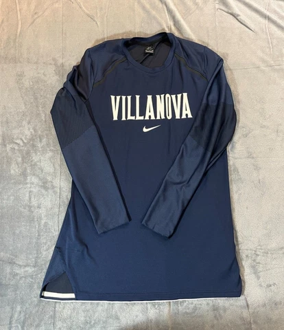 Villanova Shirt Mens Extra Large Tall Blue Nike NCAA Elite Long Sleeve Spell out Cover