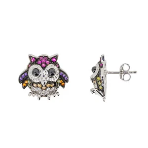 SEINERZEIT-BERLIN stud earrings "Linn" silver, cubic zirconia SZA-2990-125 - Picture 1 of 2