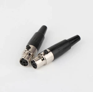2PCS 4PIN Plug Mini XLR Female Connector for Microphone HiFi Audio Video DIY - Picture 1 of 7