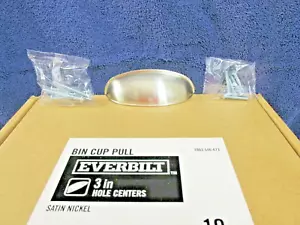 Paquete de 10 tazas Everbilt herrajes gabinete níquel satinado con 2 tamaños de tornillos - Imagen 1 de 6