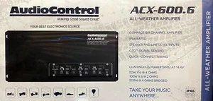 NEW Audio Control ACX-600.6 6-Ch. Powersports/Marine Amplifier, 50W x 6 @ 4 Ohms - Picture 1 of 1
