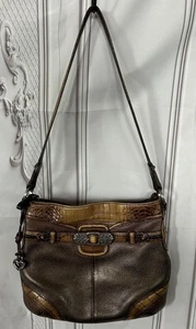 Brighton Weathered Leder Schultertasche Handtasche Geldbeutel Brauntöne TOP - Bild 1 von 13
