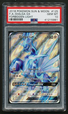 Dialga GX 125/131 Full Art Ultra Rare Pokémon Forbidden Light PSA 10 GEM MINT - Image 1 of 2
