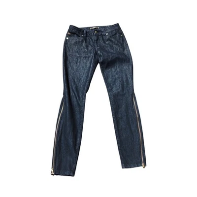 Обтягивающие джинсы Serfontaine Black Fox Peg Leg 27 с молнией W36683BLK гранж готические - Изображение 1 из 4