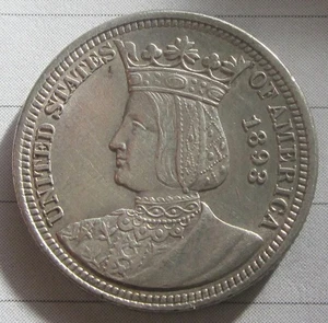1883 Isabella Gedenkviertel vz-au. Schöne Commem Schlüsselmünze - Bild 1 von 2