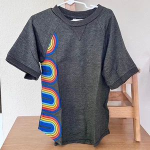 Miki Miette Soundwaves Sydney schwarz Grafik kurzärmliges Rundhalsausschnitt T-Shirt 10 Jahre neu mit Etikett - Bild 1 von 4