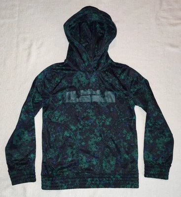Nike Therma LeBron James Hoodie Dri Fit Sweatshirt Green CU8922 Youth Medium M - Image 1 of 4
