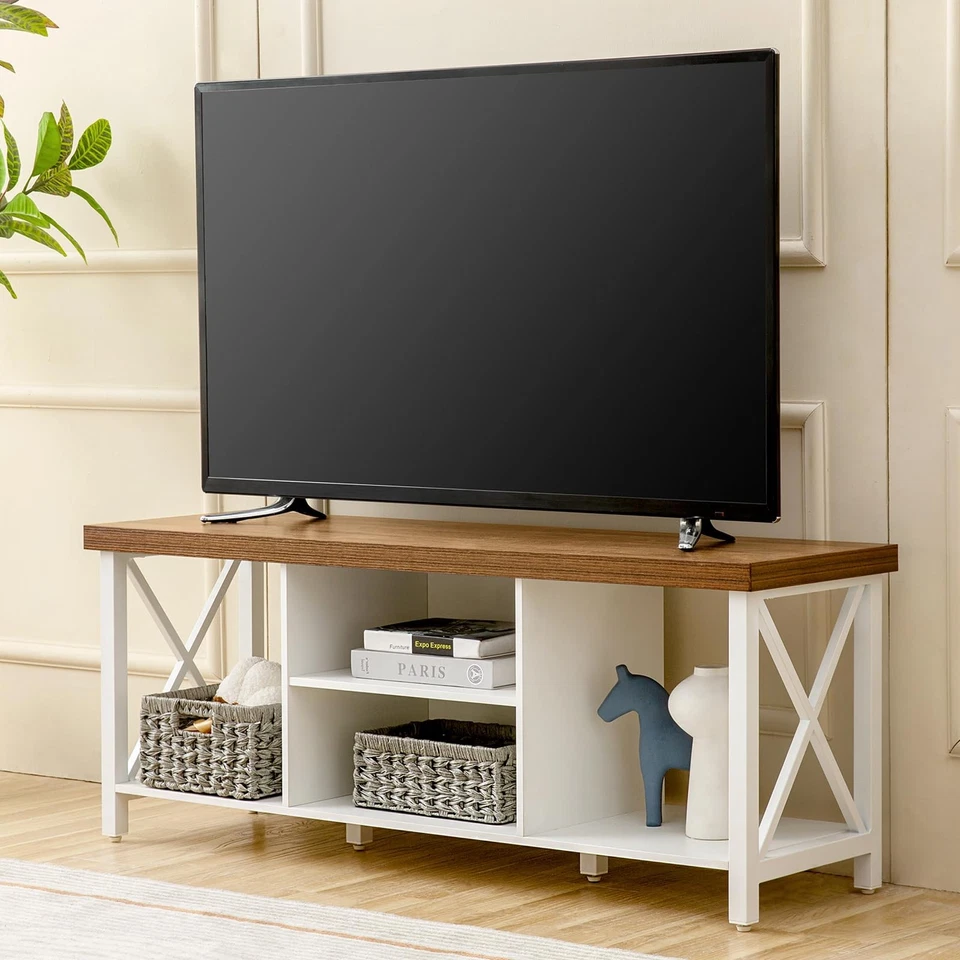 TV Stand for TV up to 55 Inches, TV Cabinet with Open Storage, TV Console Uni... - Image 1 of 4