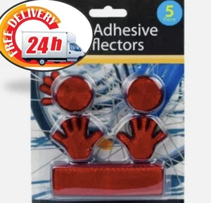 Fahrrad 5-teiliges Reflektor Set "High Five" Kreis, Rechteck, Hände selbstklebend - Bild 1 von 2