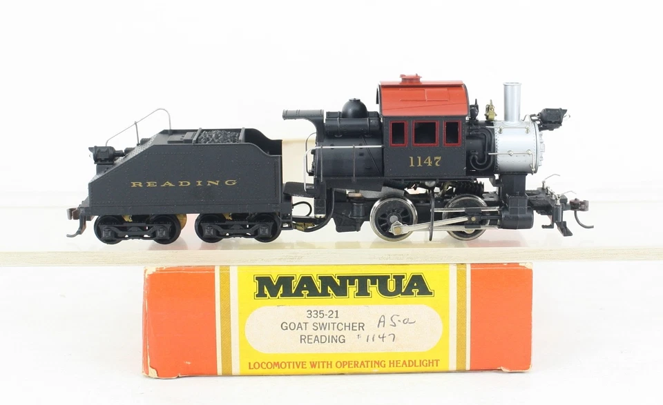 HO Scale Mantua Reading 0-4-0 Camelback Locomotive & Tender “The Goat” 335-21 - Image 1 of 4