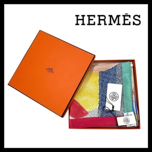 HERMES Silk Gaze Carré 70 Scarf Clément Balcon Hermès REGARD DE SOIE Clément - Picture 1 of 12