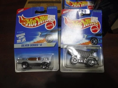 Chevy y camión volquete Hot Wheels Silver serie 2 - 57 - 1995 - nuevo en paquete Foto 1 de 4