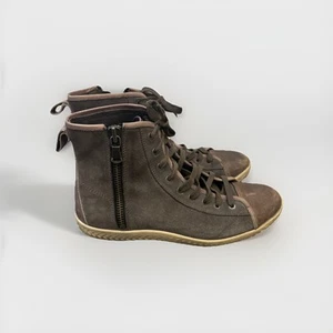 JOHN VARVATOS   Leather Side Zip Boot Size 10 Distressed Brown w/dust bag - Picture 1 of 8