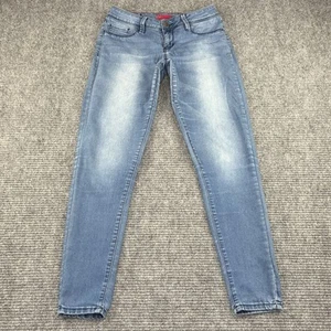 YMI Women’s Skinny Jeans Size 5 Stretch Low Rise Distressed Blue Denim - Picture 1 of 22