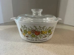 CORNING WARE " SPICE O' LIFE " B-1 3/4-B  1 3/4 QT. CASSEROLE W/ DIMPLE COVER - Picture 1 of 20