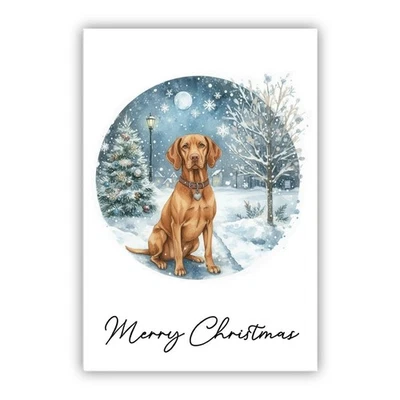 Vizsla Dog Christmas Card. Dog Lovers Card From the Dog to Mum Dad Groomer - Image 1 of 4